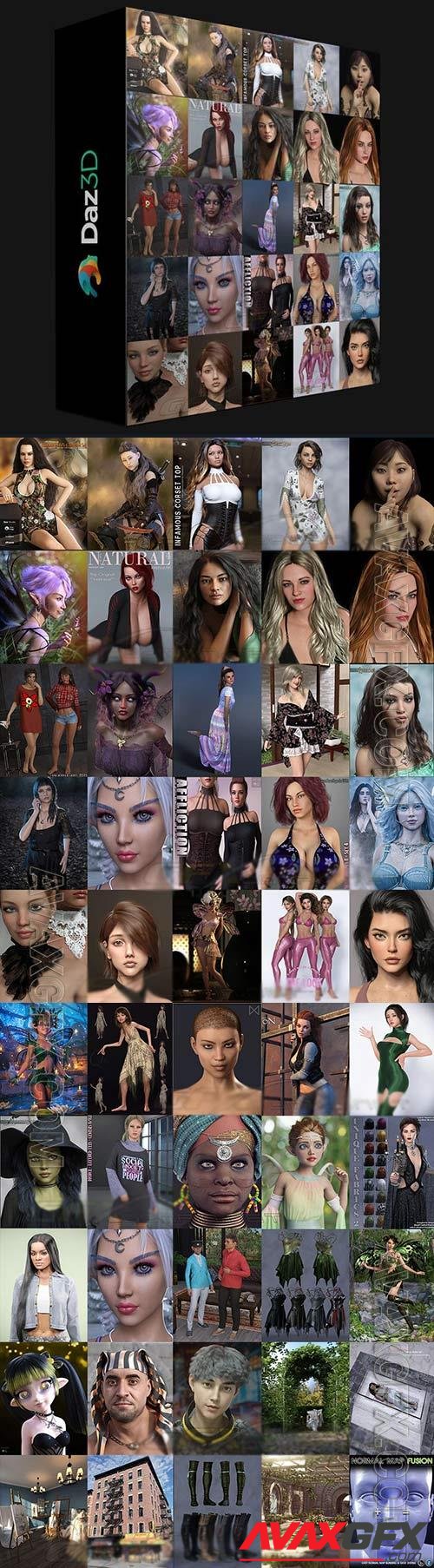 DAZ 3D, POSER BUNDLE 1 APRIL 2022