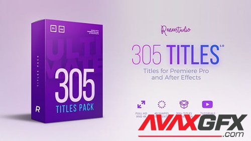 305 Titles Ultimate Pack for Premiere Pro & After Effects 21825597