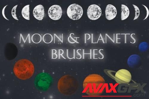 Moon Planets Procreate Brushes