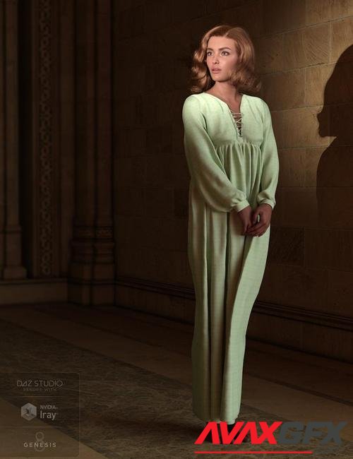 dForce AQ Nightgown for Genesis 8 and 8.1 Female