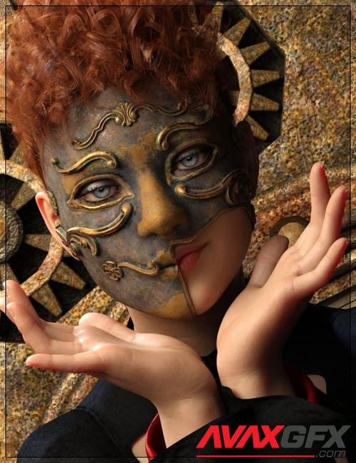 CyberSteampunk Accessories - The Mask for Genesis 8 Female