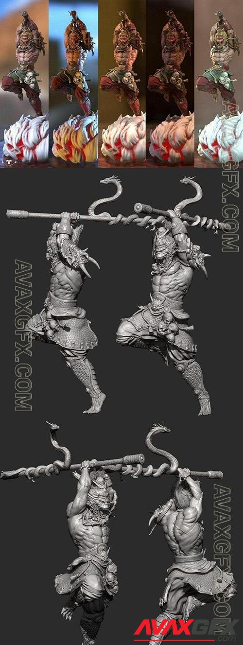 Monkey King Warrior 3D Printable STL