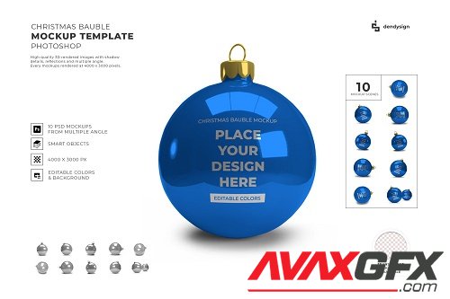 Christmas Bauble Ball Mockup Bundle - 1924490