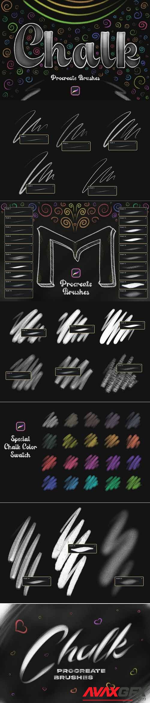 Chalk Procreate Brushes