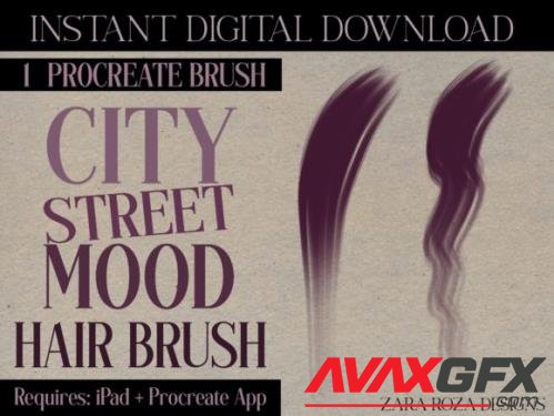 City Street Mood, 1 Procreate Hair Brush