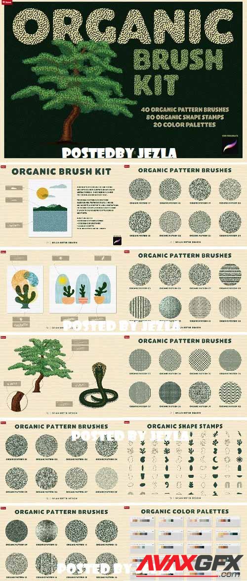 Organic Brush Kit for Procreate - 7032730