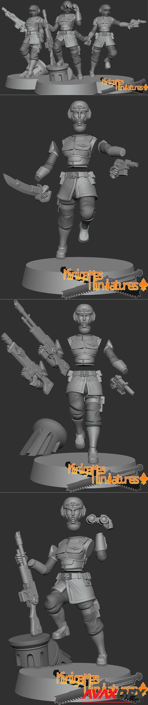 Minigames Miniatures - Imperial Guardsman Anime Figurines – 3D Print