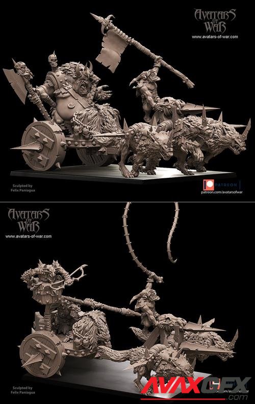 Goblin Wolf Chariot – 3D Print