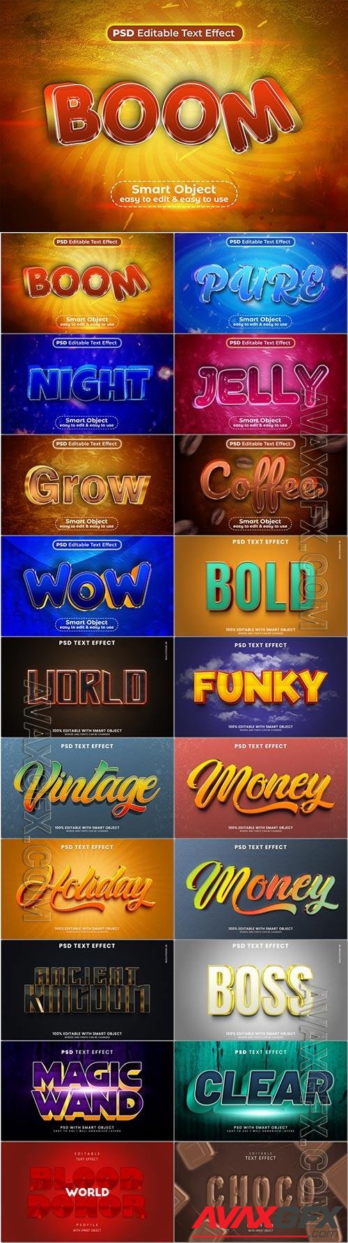 Psd text effect set vol 625