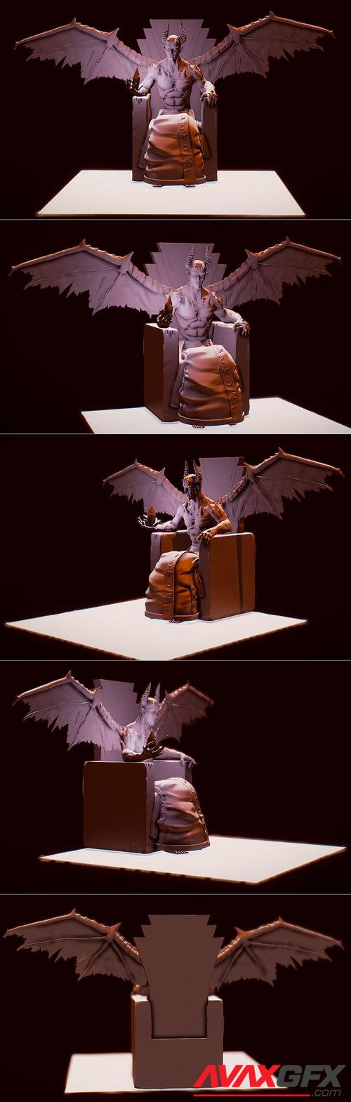 Demon and the throne – 3D Print