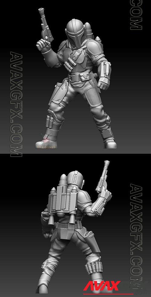 3D Print Models The Mandalorian (with upgraded Beskar armor)+Miniature