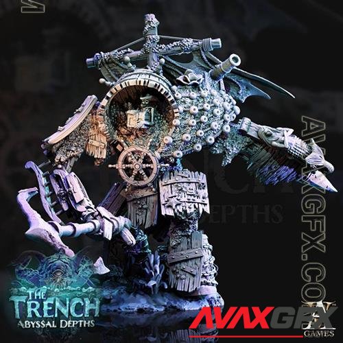 Abyssal Depths - The Trench Nautindod, the Shipwreck Golem 3D Printable STL
