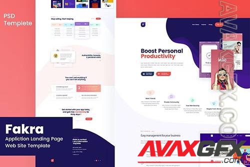 Fakra - Application Landing Page Website Template