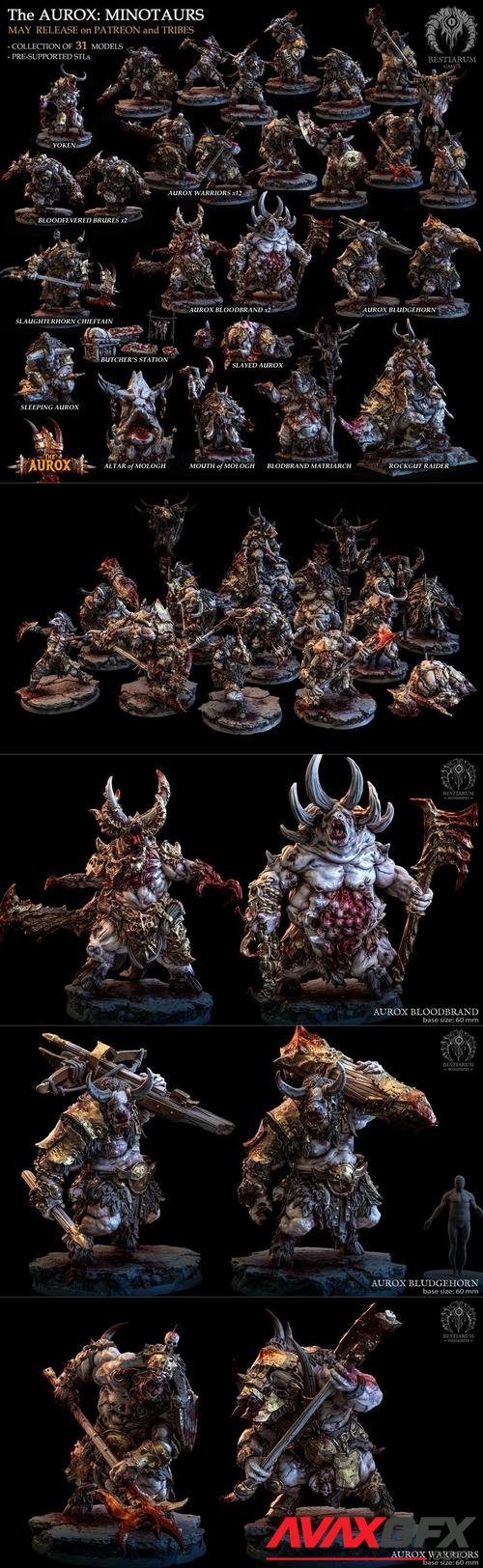 Bestiarum Miniatures Aurox Minotaurs Part 1 May 2022 – 3D Print