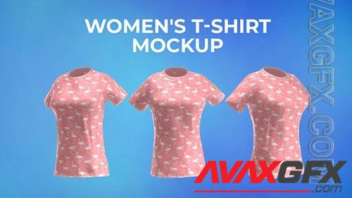 VH - Woman T-Shirt Mockup Template Animated Mockup PRO 37595552