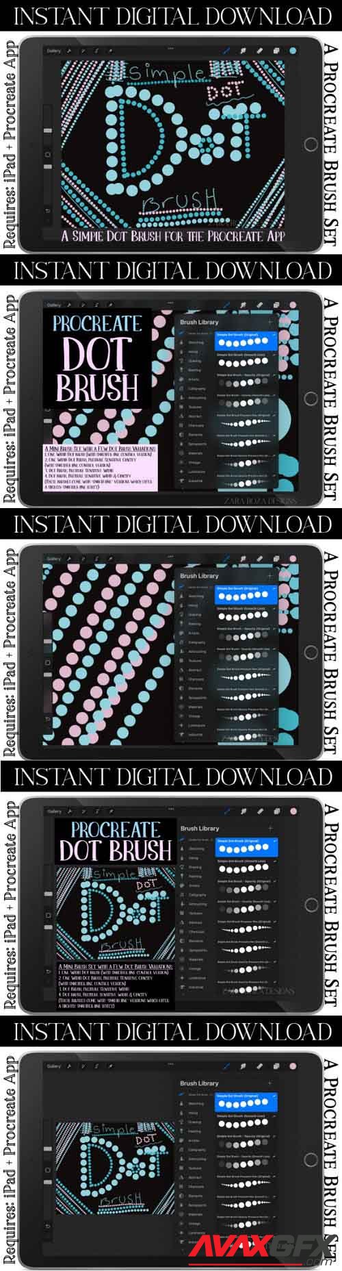 Simple Procreate Dot Brush for IPad Art