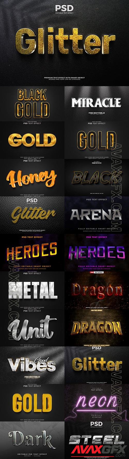 Psd text effect set vol 627