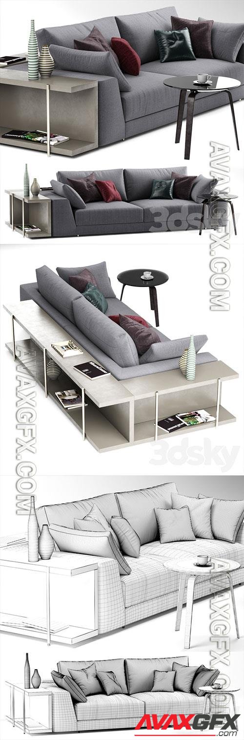 3D Models Argo Gray Sofa AG002