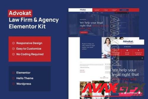 Advokat - Law Firm & Agency Elementor Template Kit 37408628