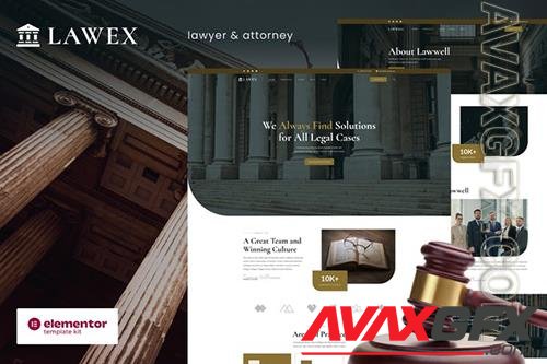 Lawex - Lawyer & Attorney Elementor Template Kit 37504866