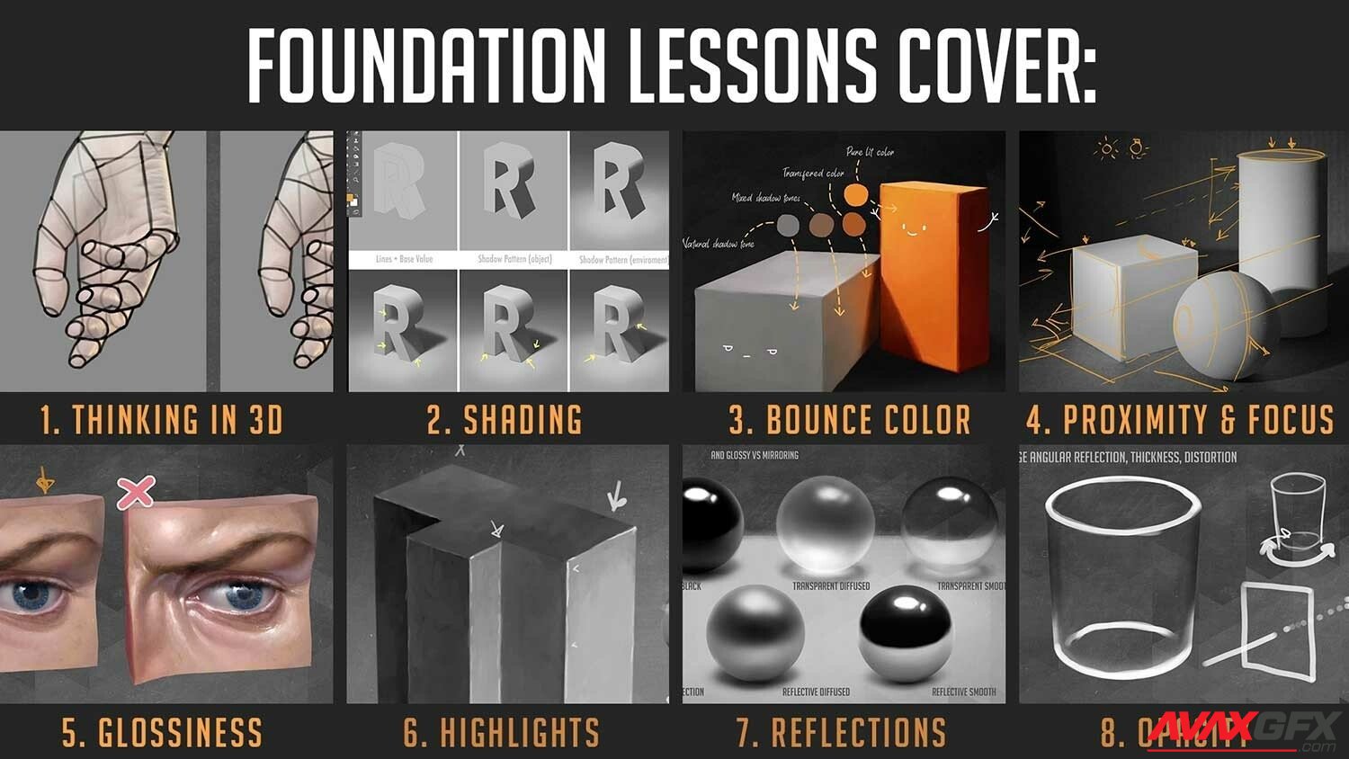 ARTSTATION – PAINTING MATERIALS COURSE – FOUNDATION LESSONS (1-8) BY CLINT CEARLEY