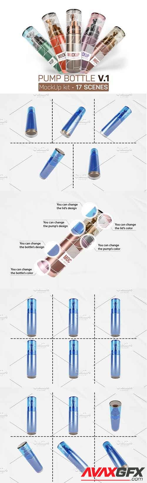 Pump Bottle V.1 Kit Mockup - 6720488