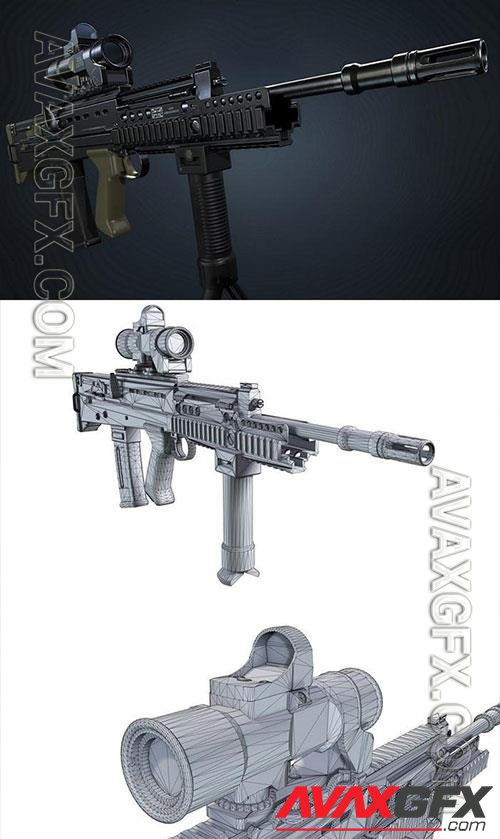 3D Models SA80 L85 A2 Rifle