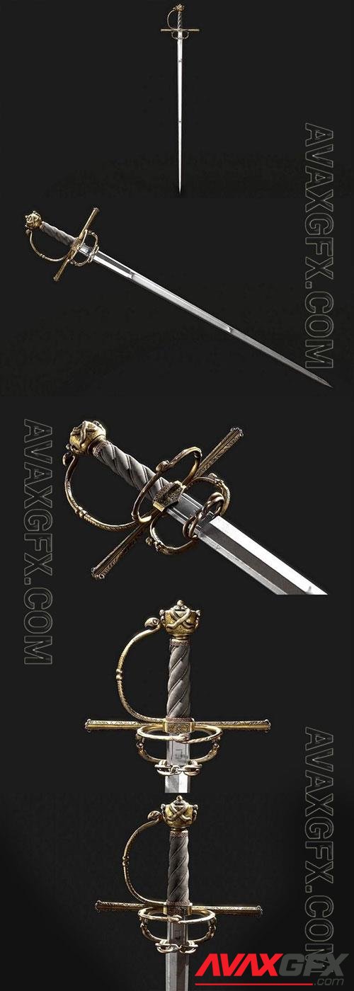 3D Models Rapirish sword