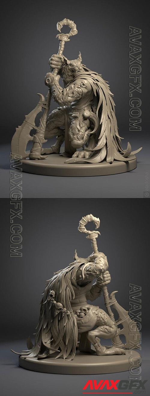 3D Print Models Moon Wolf