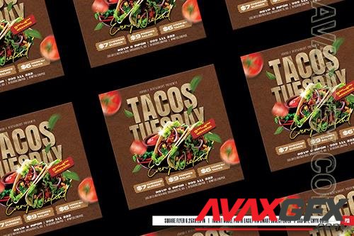 Tacos Tuesday Flyer 97X6YFG