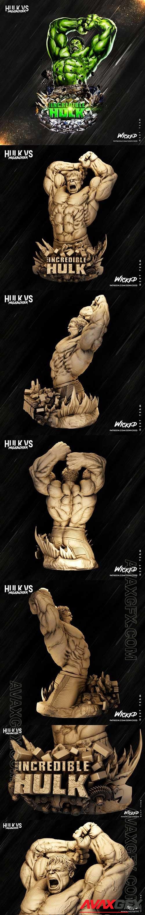 3D Print Models Wicked - Hulk Bust 350mm.zip