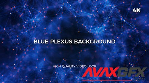 Videohive - Blue And Orange Plexus 4K Background 23694540