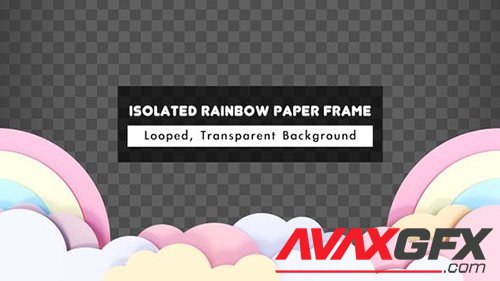 Videohive - Isolated Rainbow Paper Frame 23365372