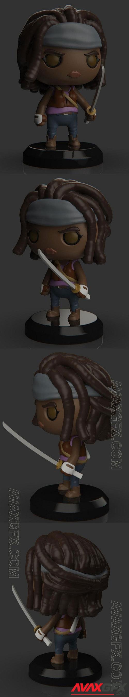 3D Print Models PlaKit Walking Dead - Michonne