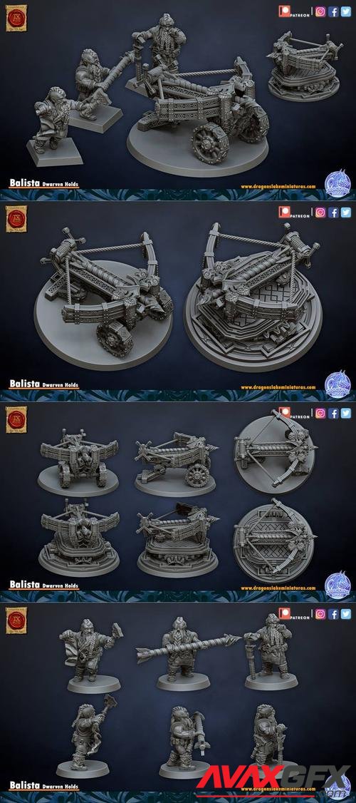 Dragon's Lake Miniaturas - Ballista Dwarven Holds – 3D Print