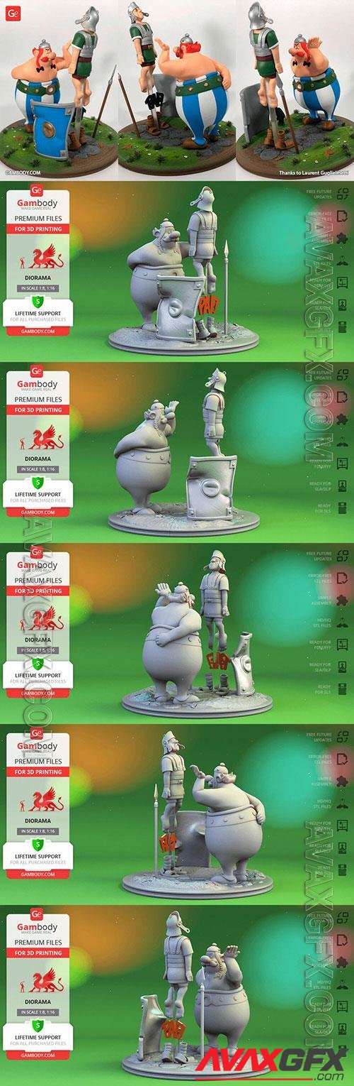 3D Print Models Obelix vs Roman Legionary