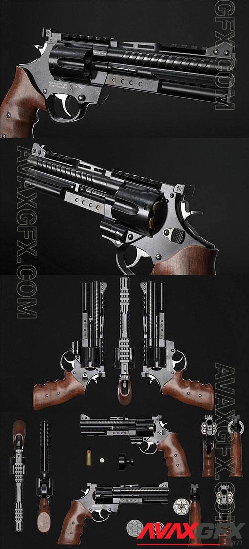 3D Models NXR 44 Magnum revolver