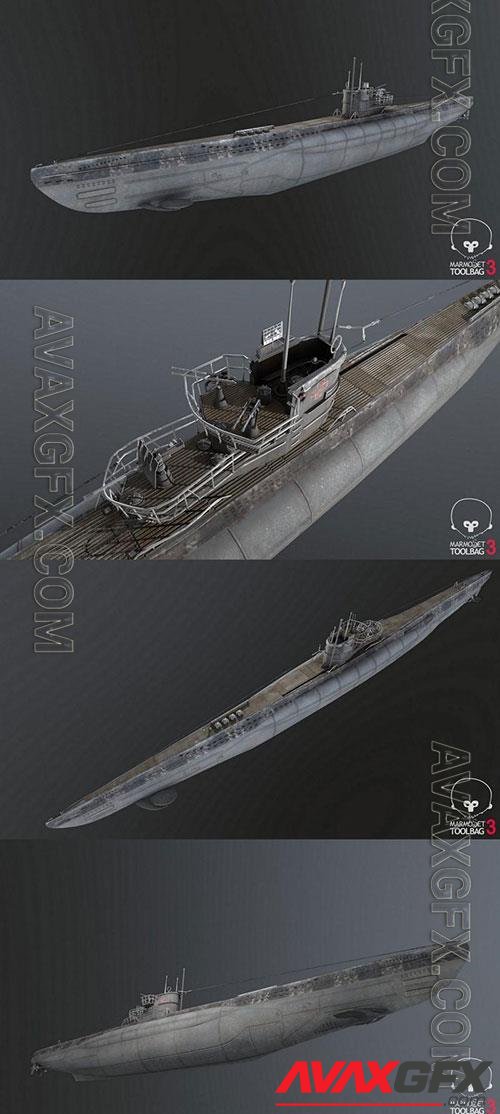 3D Models U-Boot Submarine - Type-7C U-995