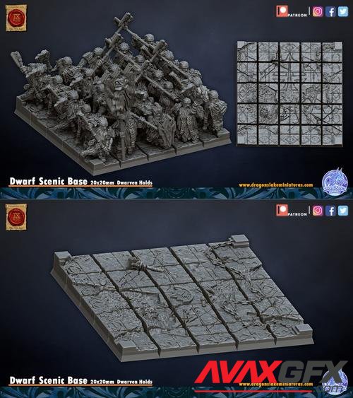 Dragon's Lake Miniaturas - Scenic Bases Dwarven Holds – 3D Print