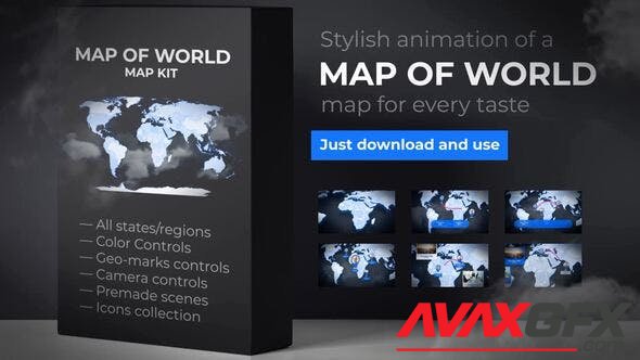 Videohive - Map of World with Countries - Animated Map 24335774