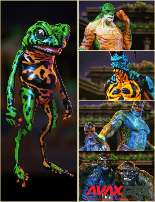 Alternate Textures for Storybook Frog and Genesis 8.1 Male