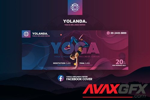 Yolanda-Yoga & Wellness Facebook Cover Template