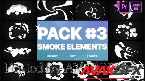 Smoke Elements Pack 03 | Premiere Pro MoGRT 24982316