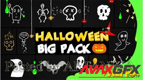 Halloween Party Elements | Motion Graphics Pack 24930149