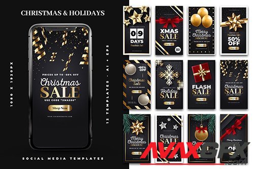 Christmas & Holiday Instagram Story Templates
