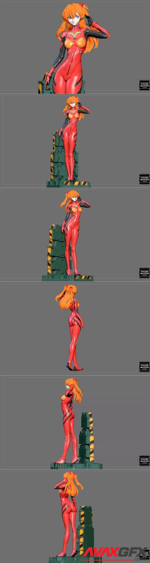 Asuka Plug Suit Evangelion Sexy Girl Statue Cute Pretty Anime Character – 3D Print