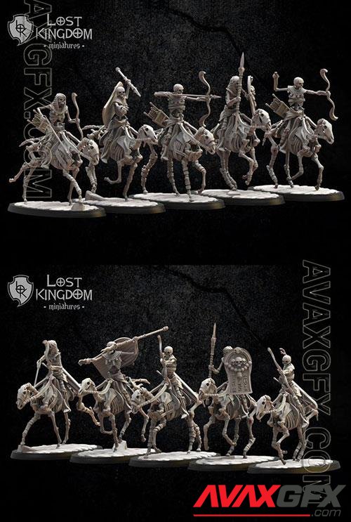 3D Print Models Lost Kingdom Miniatures - Horsemen Skelet