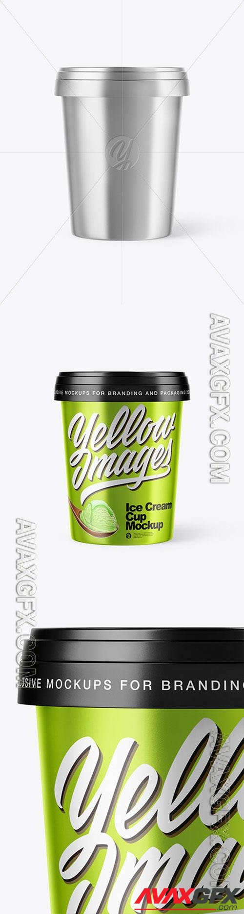 Metallized Ice Cream Cup Mockup 45669 TIF