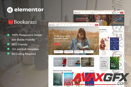 Bookarazi - Author & Publisher Elementor Template Kit 37673052