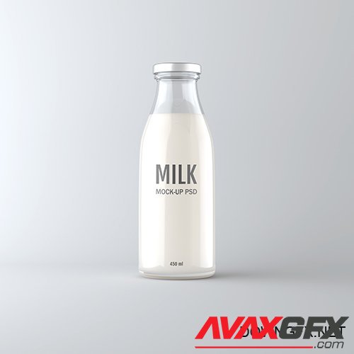 Milk Bottle PSD Mock up